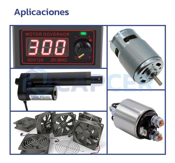 Control Potencia Velocidad Motor Led Driver Dc Pwm 60v 500w 1
