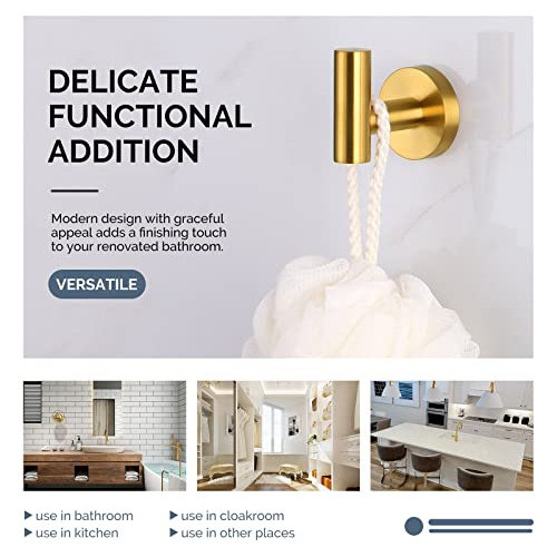 Gancho Angle S Para Toallas De Baño Acero Inoxid Dorado Cep 1