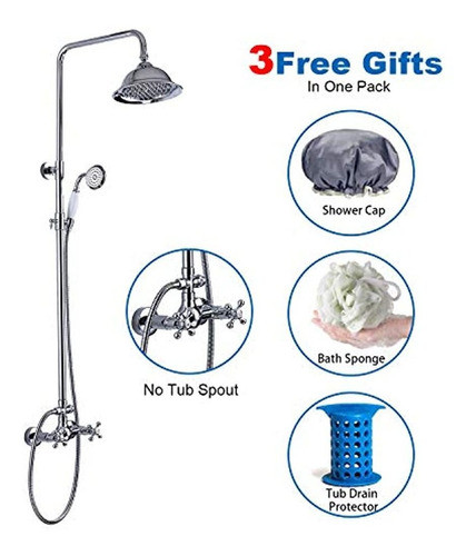 Cuarto De Baño Accesorio De Ducha Polish Chrome 8 Pulgadas 1
