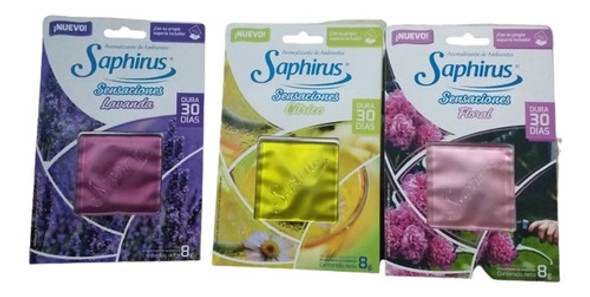 Aromatizante De Ambientes Saphirus Sensaciones X 3 Unidades 0 Aromatizante De Ambientes Saphirus Sensaciones X 3 Unidades 0
