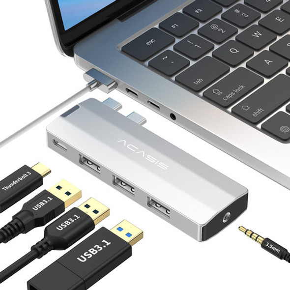 Adaptador Usb C Hub Para Macbook Pro/air M1 M2 De 13 Pulgada 0