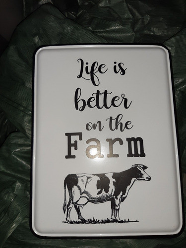 Chapa Esmaltada Vaca  40 X 30 Cns 1