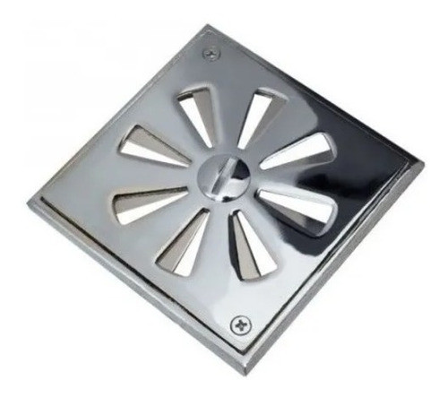 Reja Rejilla Piso Tapa Giratoria Bronce 15x15 Cm Cromo Delta 0