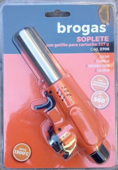 Soplete Con  Encendido Electrónico Gatillo Giro 360º Brogas 0