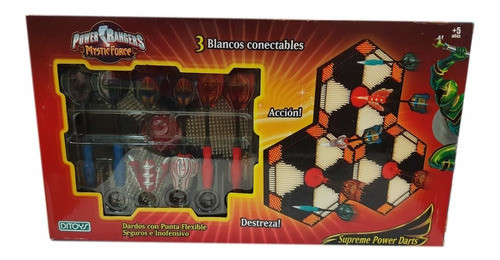 Juego De Dardos De Power Rangers 3 Blancos Conectables 0