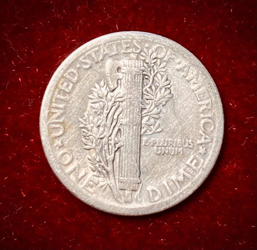 Moneda 1 Dime Estados Unidos 1917 Km 140 Plata 0.900 1