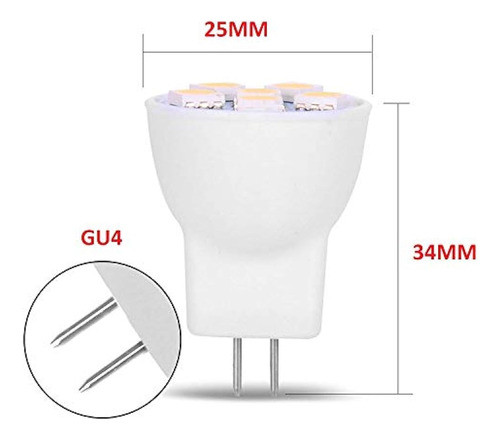 Bombilla Mr8 Reemplazo De Led Para Mini Lámparas Halógenas E 1