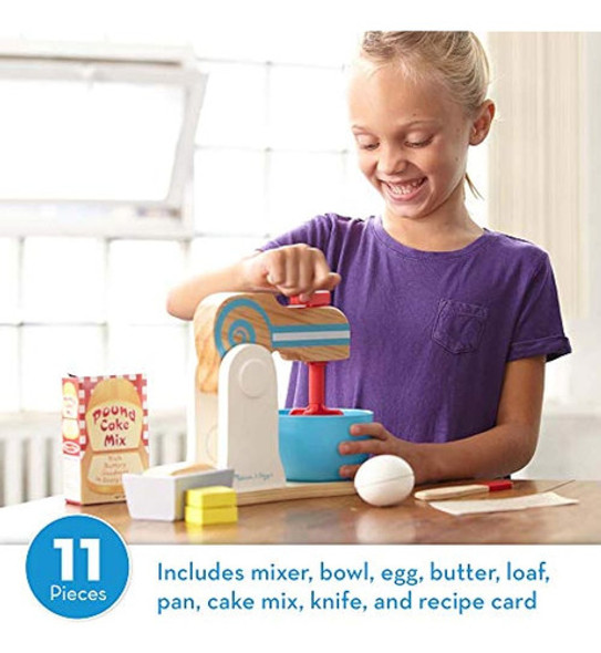 Melissa & Doug Juego De Batidora De Madera Para Hacer Pastel 1