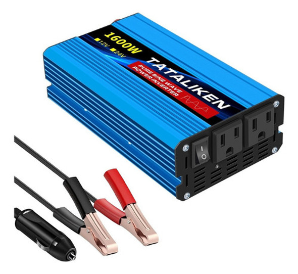 Inversor De Onda Senoidal Pura 12v1600w 110v Soquete Duplo 0