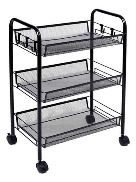 Carrinho Organizador Multiuso Prateleiras C/ Rodinha Metal 0
