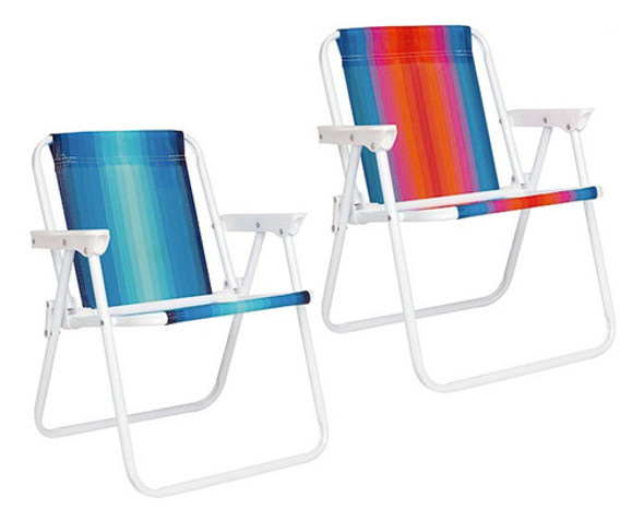 Silla Playera Para Niños Infantil Alta Acero Plegable Mor 0