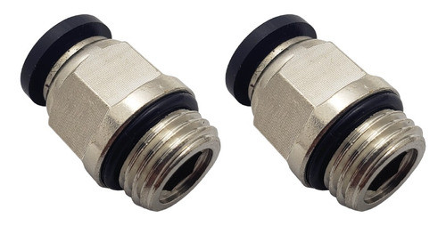 Pack Acople Recto Neumático Rosca Macho 1/4 Tubo 8mm X 2 0