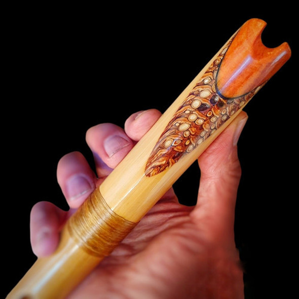 Quena Con Clavo De Araucaria Y Estobilode Pino, De Lujo. 1