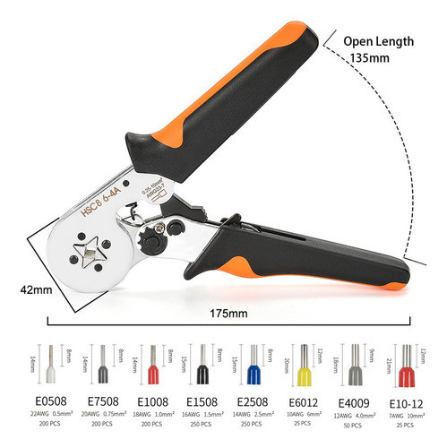 Bbb Kit De Crimpagem Com Alicate Hsc8 6-4a+1200pcs E 1