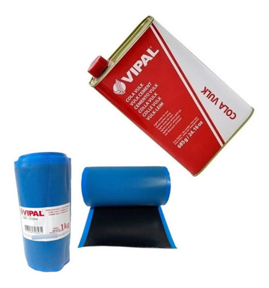 Kit Cola E Vulcanite Vipal Primeira Linha Reparo Borracheiro 0
