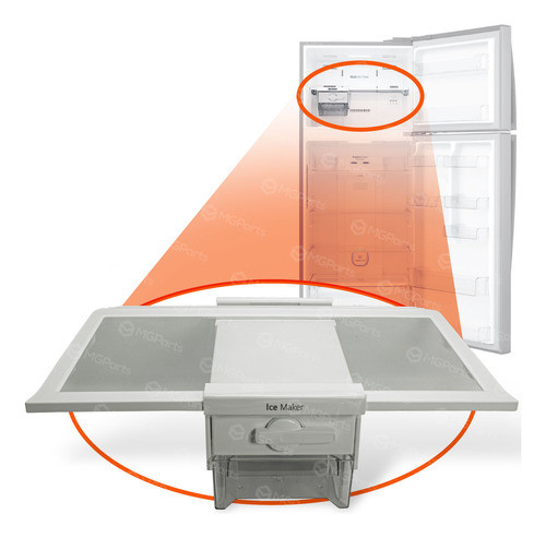 Fabricador Gelo Geladeira LG Gc-h502hlhu Gt44bpp1 Original 1