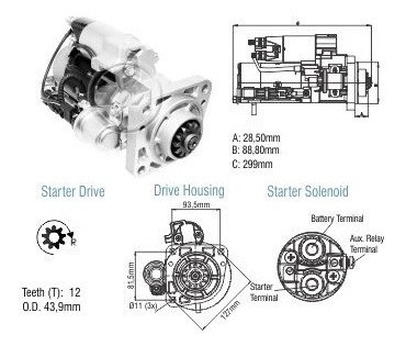 Arranque 12d Mits. Vw Camion 24-280 Constellation 18 0