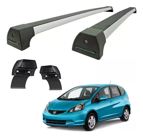 Barras  De Techo  Honda Fit Hasta El 2009 Aluminio 0