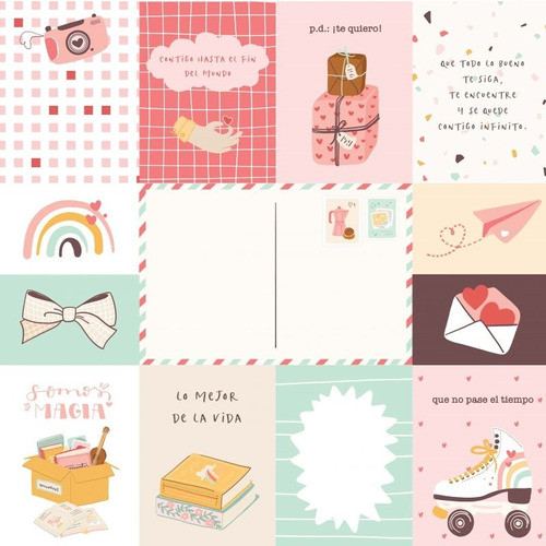 Scrapbooking Set De 3 Papeles Recortables - Lazos 0