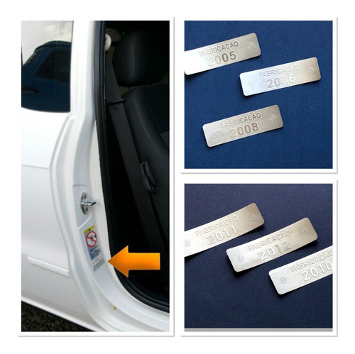 Emblema Plaqueta Ano Fabricacao Vw Volkswagen Etiqueta Vw 0