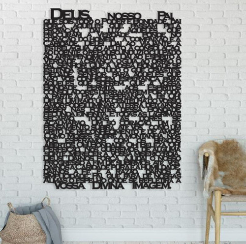 Painel Prece De Cáritas - 60x45cm Em Madeira 1