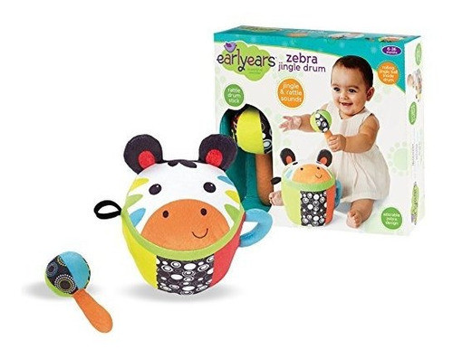 Earlyears Zebra Jingle  Suave De Carga Y Carga De Peluche Co 0