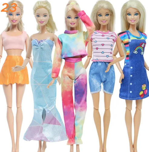 Vestidos Para Barbie, Similar Pack De 5 . 1