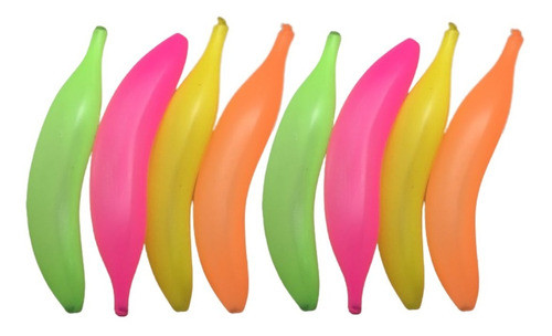 Maracas Fluo Fluo Banana Carnaval Carioca Plastico X10 U 0