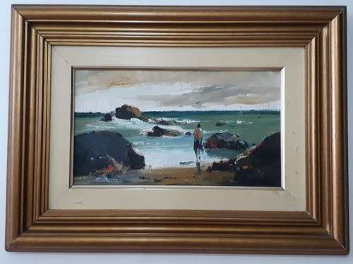 1056- Athayde Lopes. Ose. 54 X 40cm Com Moldura. Marinha. 1