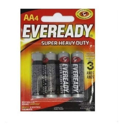 Pack 10 Pilas Eveready Aa X 4u En Blister Zinc Carbón (40u) 1