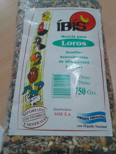 Alimento Para Loros- Ibis  X 750 Grs 1