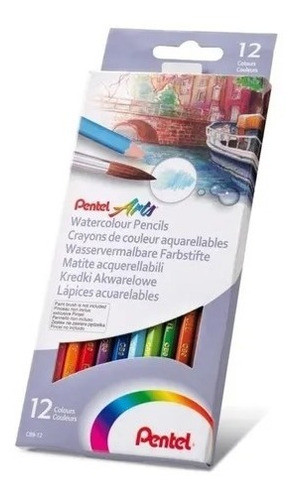 Lápis De Cor Pentel Aquarelável C/12corescb9-12. 0