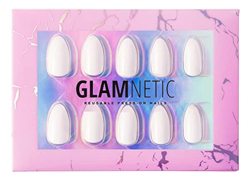 Glamnetic Press On Nails - Ángel | Clavos De Almendra Cortos 0