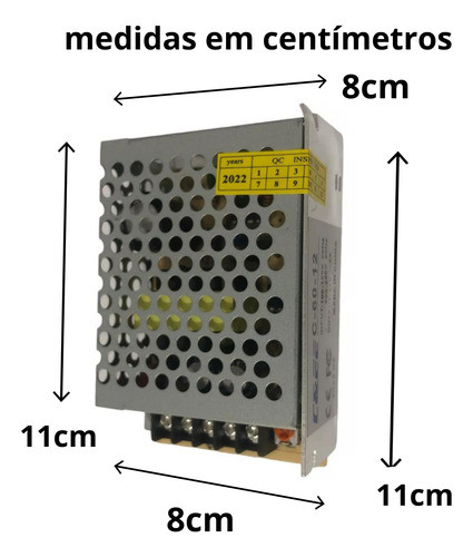 Fonte Colmeia 12v 5a 60w S60-12 Cftv Led Som Bivolt 1