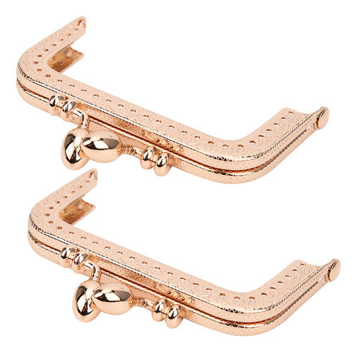 Bag Clasp Lock, 2 Peças, Moldura De Bolsa Quadrada Dourada D 1