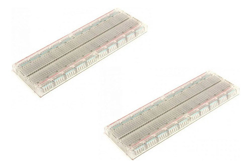 2 Peças Protoboard Com 830 Pontos Transparente 830 (cristal) 0