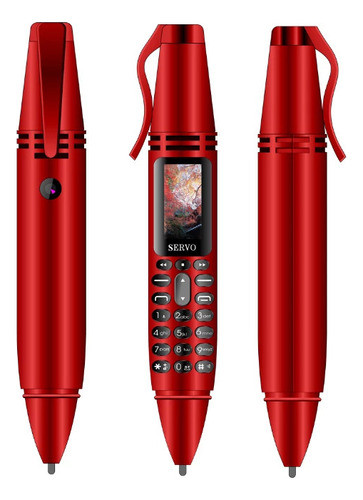 Mini Celular Tipo Caneta Câmera Com Y Bluetooth Com Vermelho 0