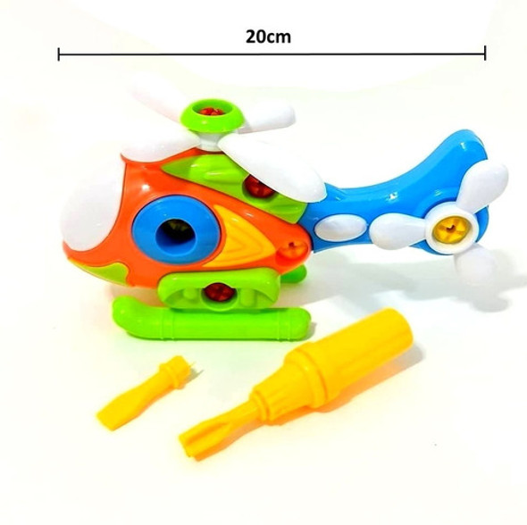 Brinquedo Educativo Infantil Helicóptero Monta E Desmonta 1