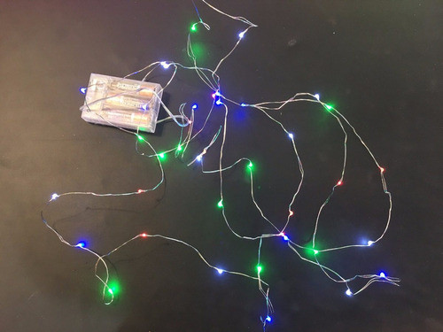 Guirnalda A Pila 3 X Aa 4mt Largo 40 Led Rgbw Fija/intermite 1