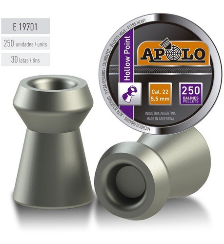 Balines Apolo Hollow Point Punta Hueca 5,5mm X 250 0
