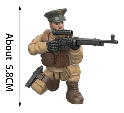 6 Pçs Soldados Em Miniatura Figura De Ação Russo 1