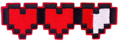 Remendo Bordado De Coração Vermelho Ulricar Punk Remendo De 0