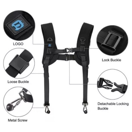 Cinto De Alça Dupla / Almofada Macia Para Câmeras Dslr Puluz 0