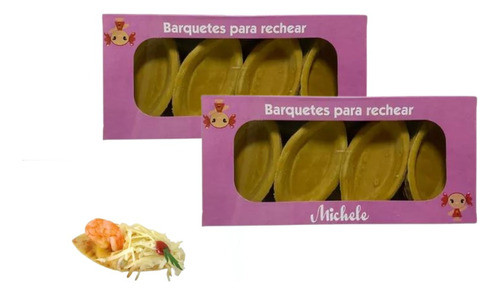 Kit C/ 2 Barquetes P/ Canapés P/ Rechear C/40 Doces Michele 0