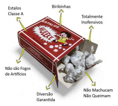 01 Caixa Estalo Bombinha Com 500 Biribinhas Promoção 1