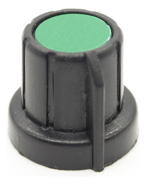 5 Perillas Potenciometro Verde Osc 17mm X 14mm Eje Estriado 0