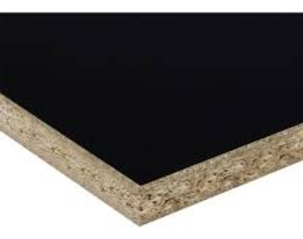 Placa Melamina Faplac Aglomerado Ébano Negro 2,75x1,83x18 Mm 1