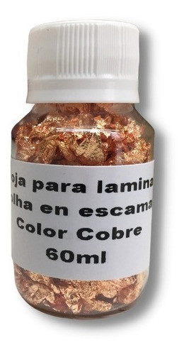 Hoja Oro Para Laminar En Escamas *60ml Color Cobre 0