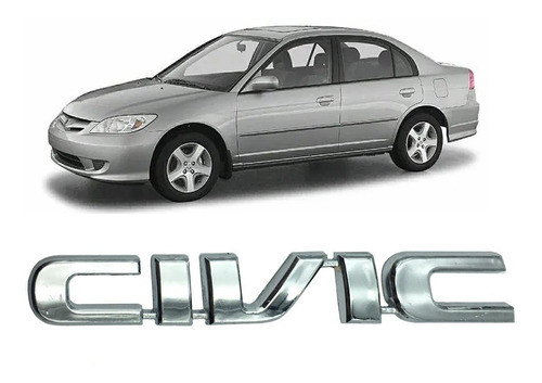 Emblema Letreiro Cromado Honda Civic 2004 A 2006 0