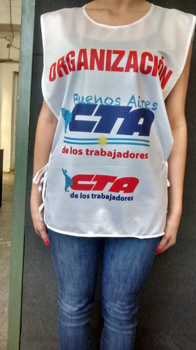 30 Pecheras Personalizadas Fullcolor Frente Y Espalda L 0